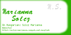 marianna solcz business card